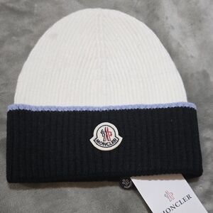 Moncler Black and White Beanie